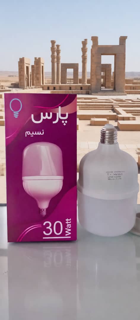 لامپ30وات پارس نسیم PE-30 نور سفید مهتابی پایهE27 استوانه با گارانتی سلامت کالا